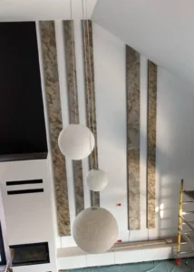 Realizacja fornir ściana Energodesign w Kaliszu